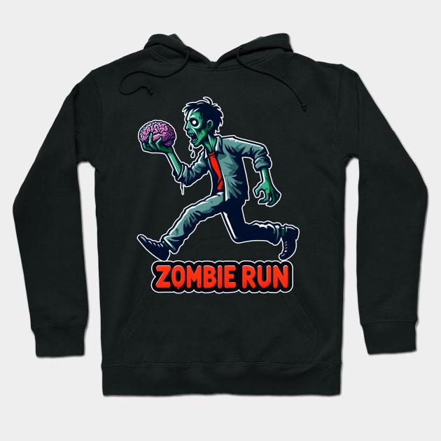 Zombie Run Hoodie by Rawlifegraphic